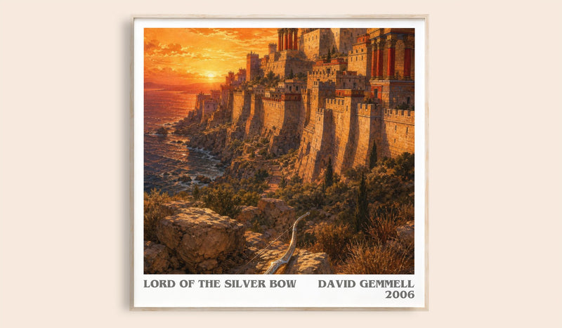 Lord of the Silver Bow literary book poster by David Gemmell – framed literary art print