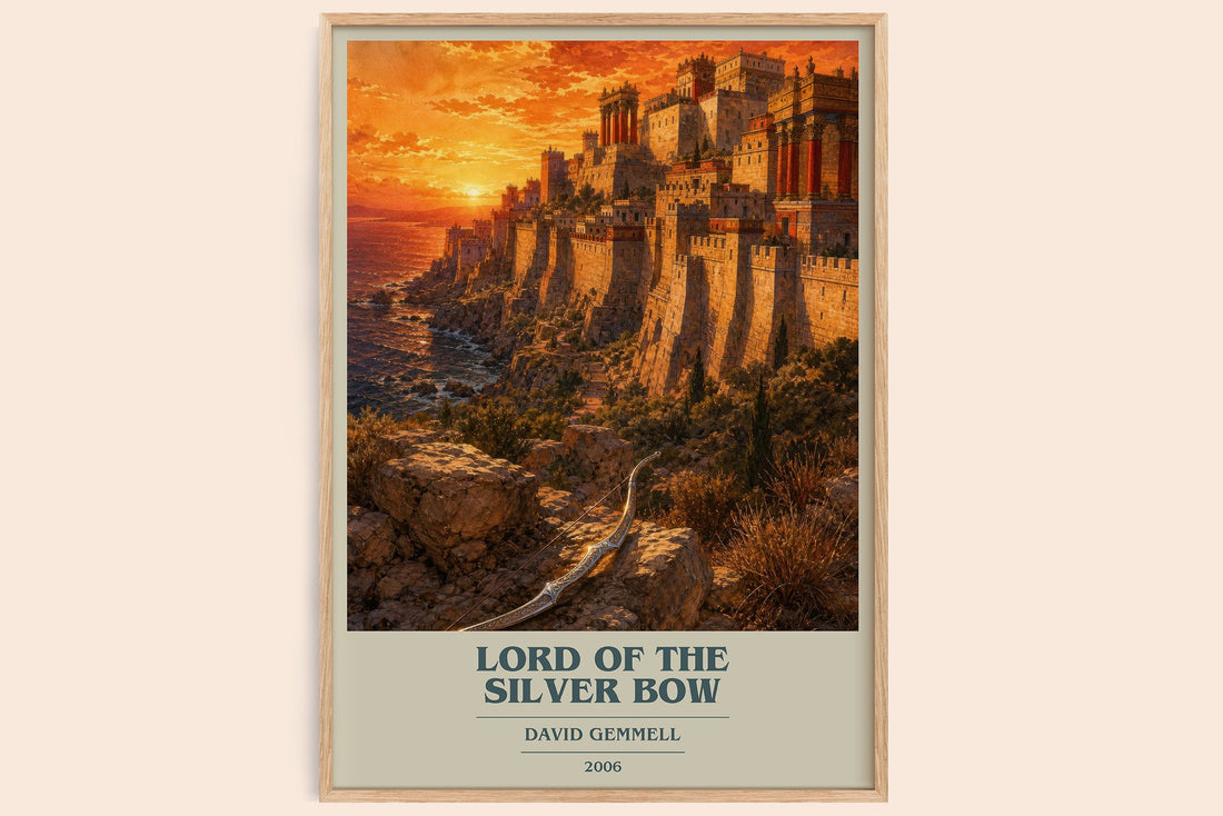 Lord of the Silver Bow book cover book poster by David Gemmell – framed literary art print