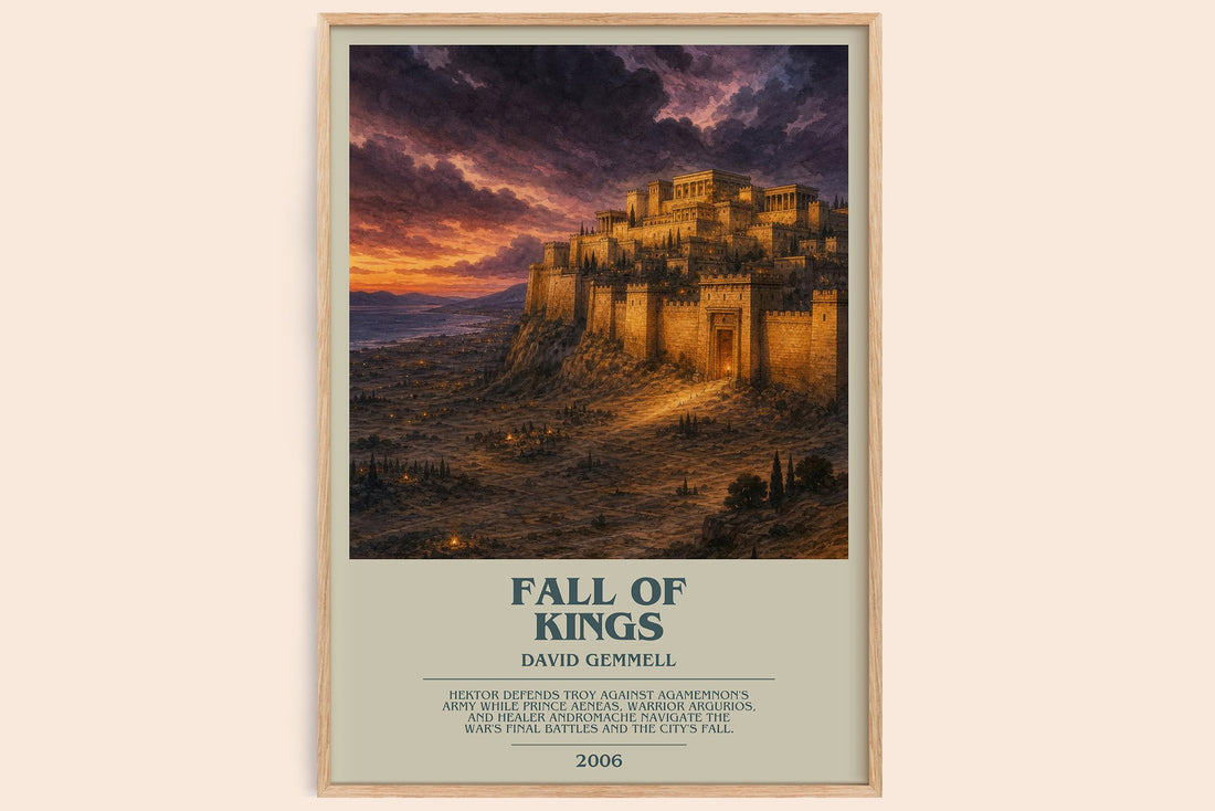 Fall of Kings bookish book poster by David Gemmell – framed literary art print