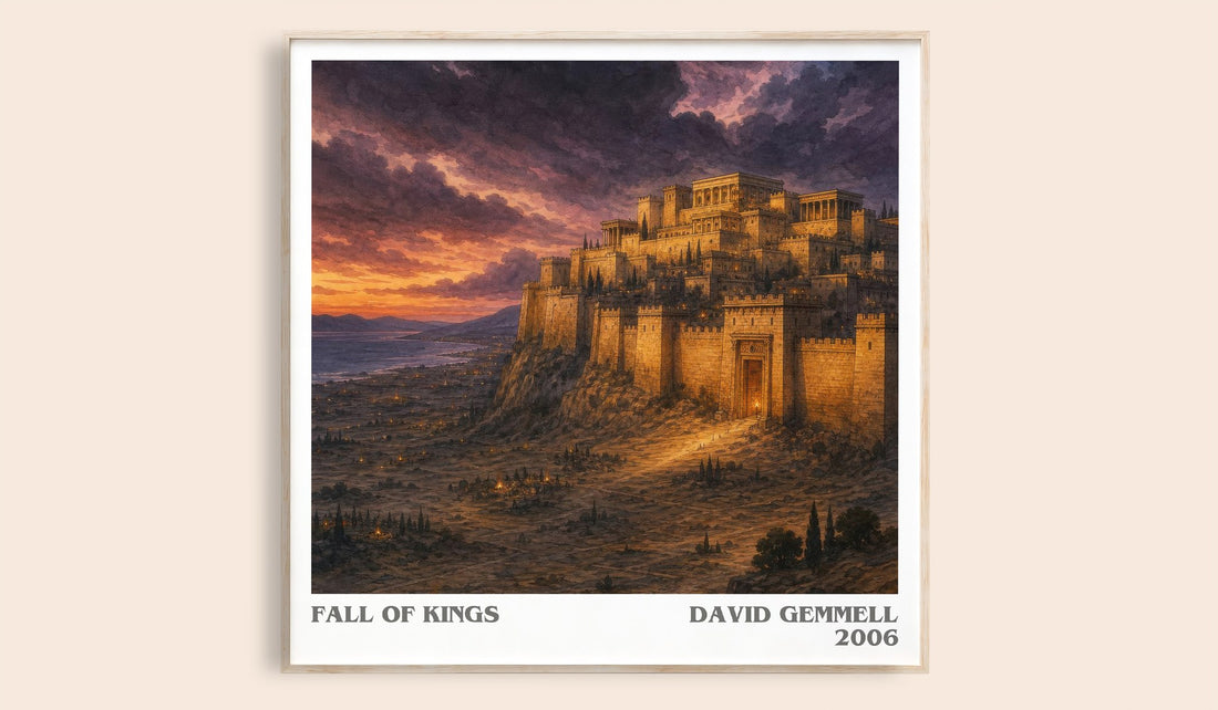 Fall of Kings literary book poster by David Gemmell – framed literary art print