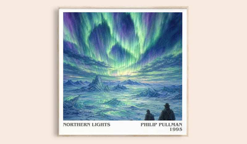 Northern Lights literary book poster by Philip Pullman – framed literary art print