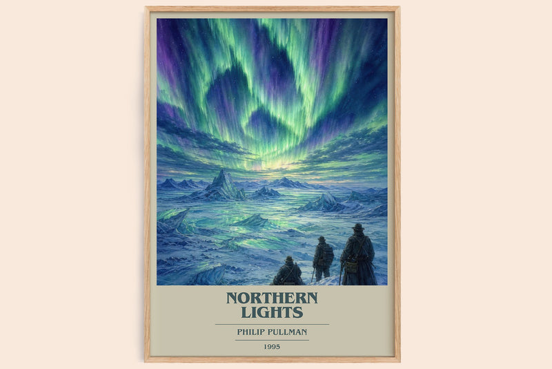 Northern Lights Book Cover Poster by Philip Pullman (Modern Minimalist style)