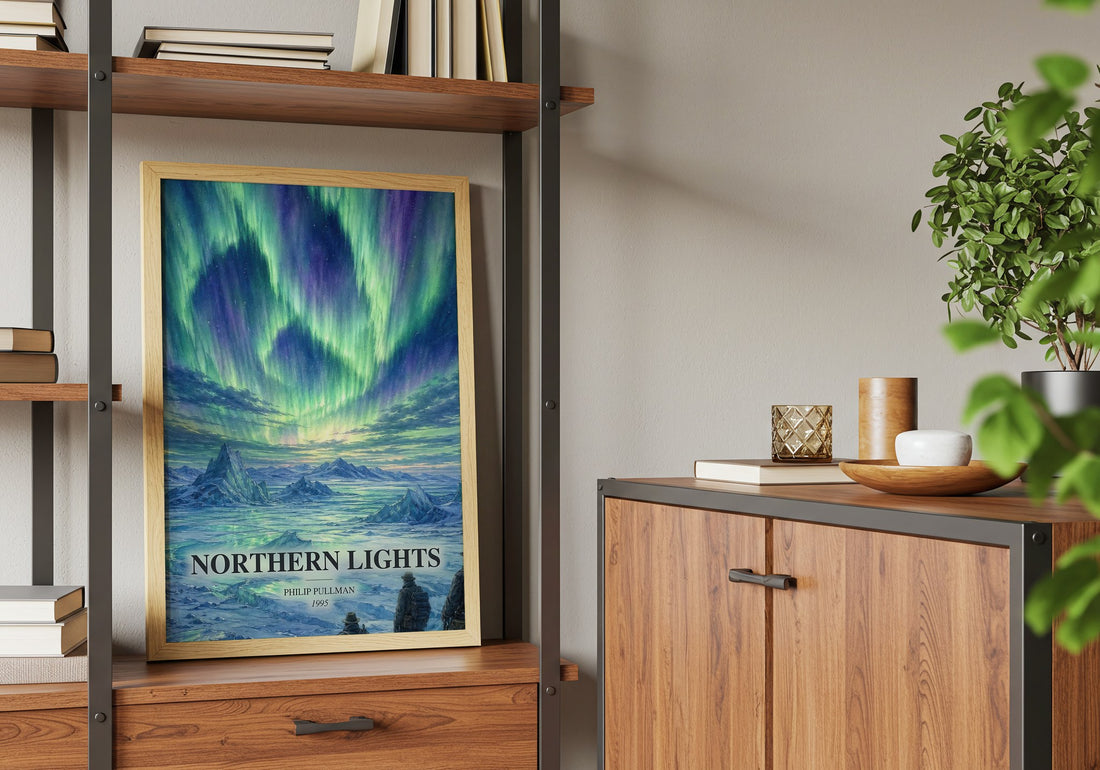Northern Lights book watercolour illustration paper finish options – matte satin gloss
