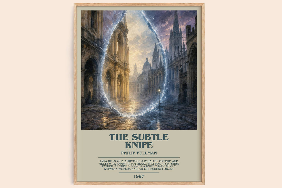 The Subtle Knife bookish book poster by Philip Pullman – framed literary art print