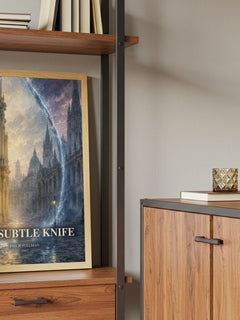 The Subtle Knife book watercolour illustration paper finish options – matte satin gloss