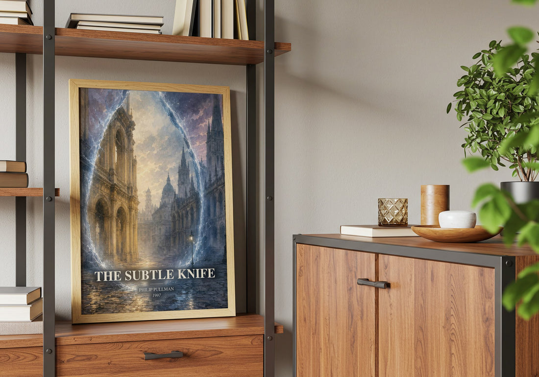 The Subtle Knife book watercolour illustration paper finish options – matte satin gloss