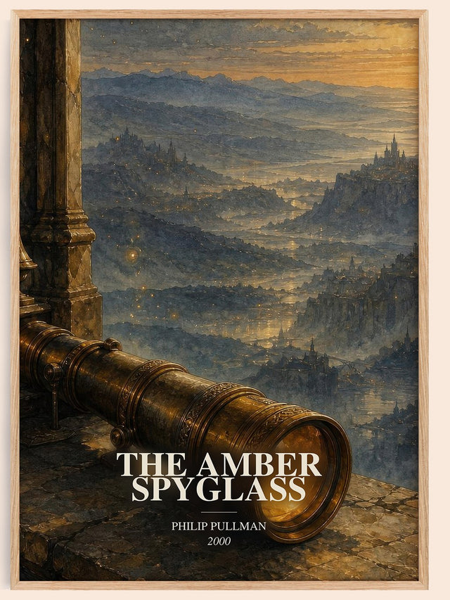 The Amber Spyglass Book Watercolour Illustration by Philip Pullman