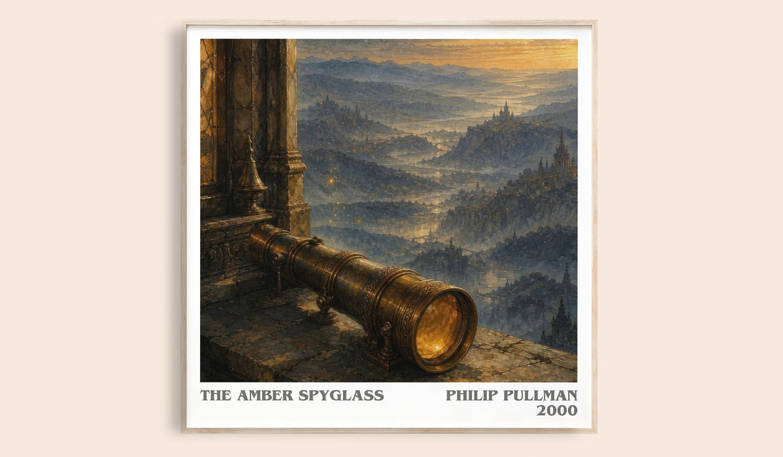 The Amber Spyglass literary book poster by Philip Pullman – framed literary art print