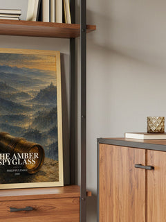 The Amber Spyglass book watercolour illustration paper finish options – matte satin gloss