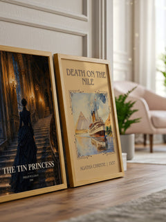 The Tin Princess Book Watercolour Illustration by Philip Pullman – framed print leaning beside a second print