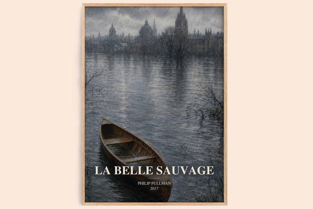 La Belle Sauvage watercolour book poster by Philip Pullman – framed literary art print