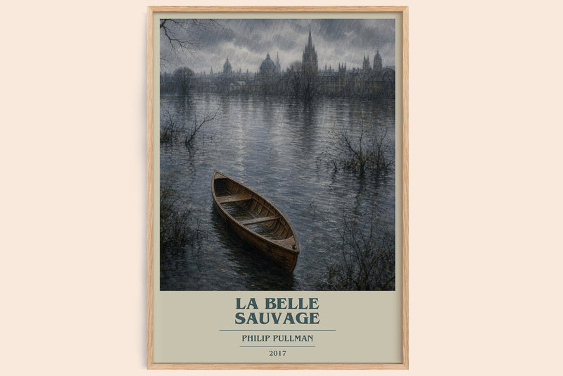 La Belle Sauvage book cover book poster by Philip Pullman – framed literary art print
