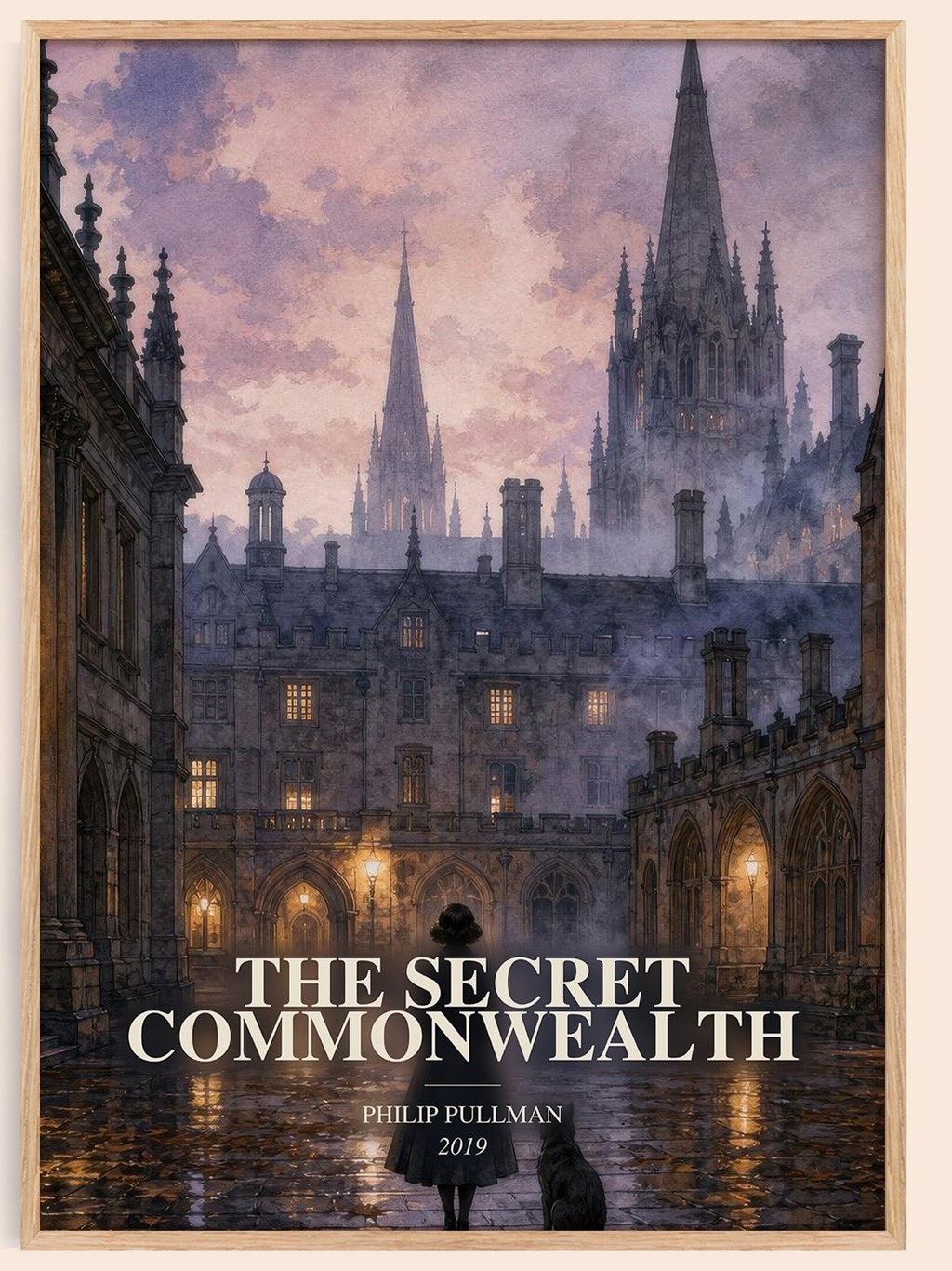 The Secret Commonwealth watercolour book poster by Philip Pullman – framed literary art print