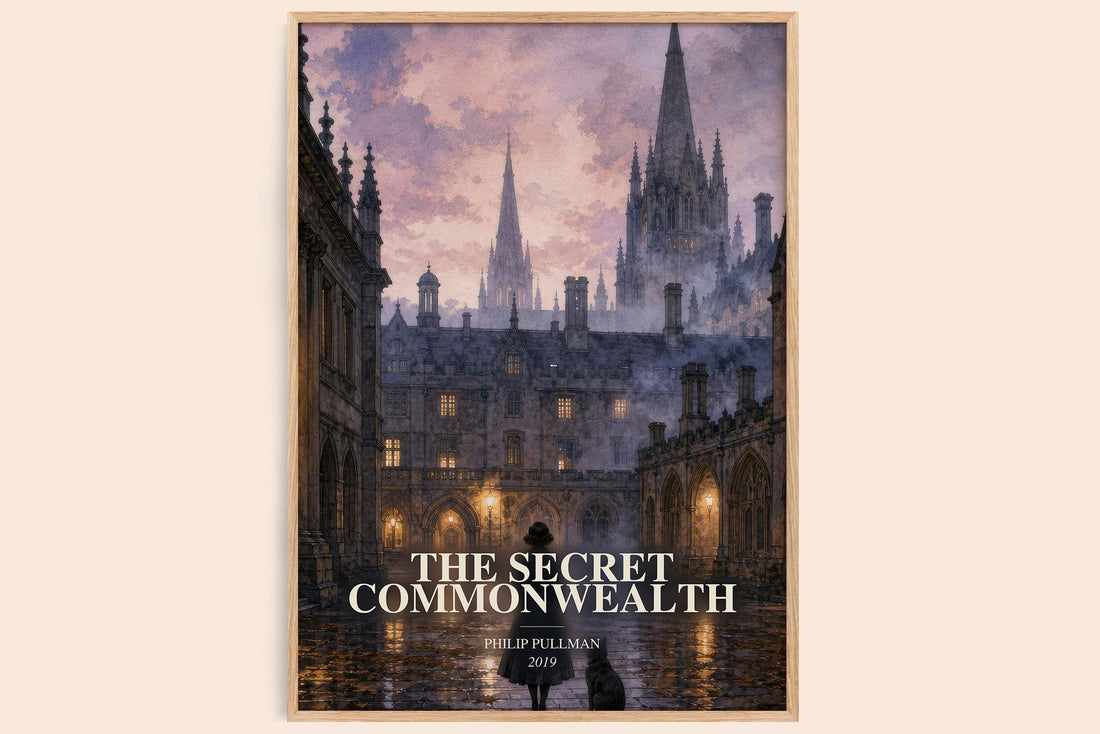 The Secret Commonwealth watercolour book poster by Philip Pullman – framed literary art print