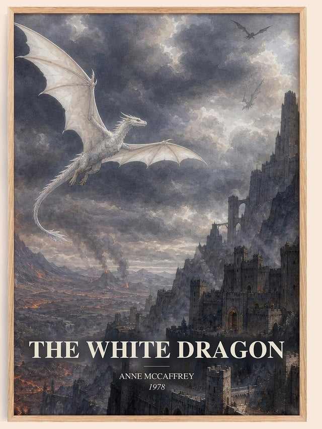The White Dragon Book Watercolour Illustration by Anne McCaffrey