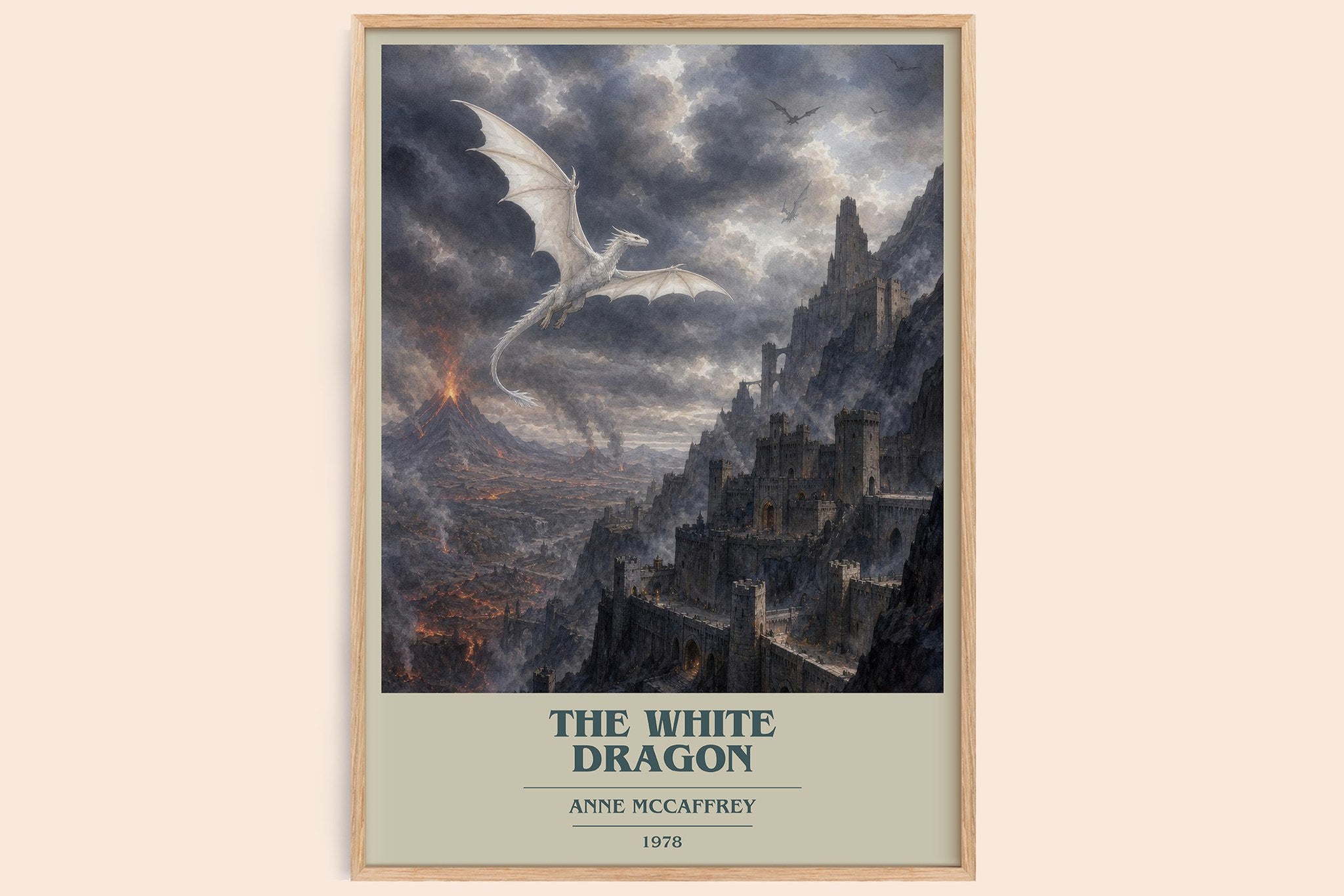 The White Dragon Book Cover Poster by Anne McCaffrey