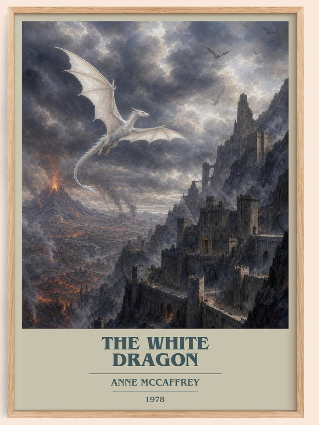 The White Dragon Book Cover Poster by Anne McCaffrey