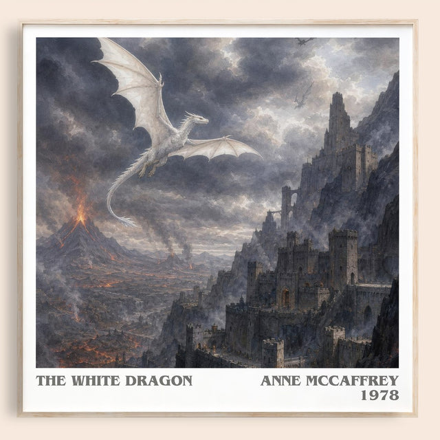 The White Dragon Literary Art Print by Anne McCaffrey