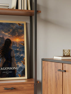 Dragonsong book watercolour illustration paper finish options – matte satin gloss