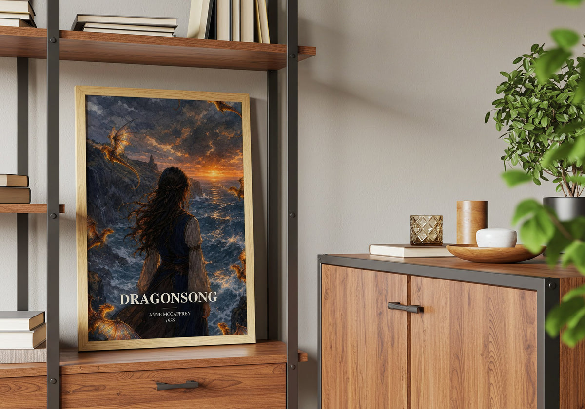 Dragonsong book watercolour illustration paper finish options – matte satin gloss
