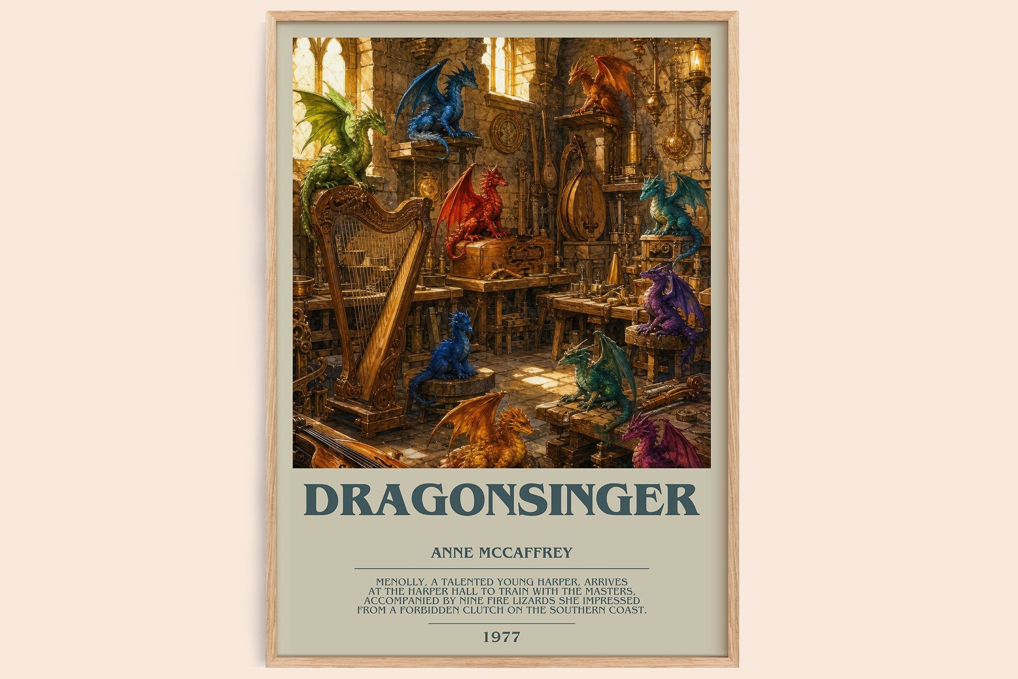 Dragonsinger Bookish Wall Art by Anne McCaffrey