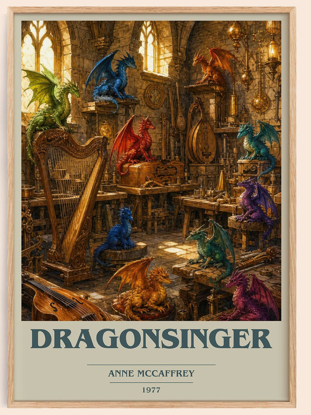 Dragonsinger Book Cover Poster by Anne McCaffrey