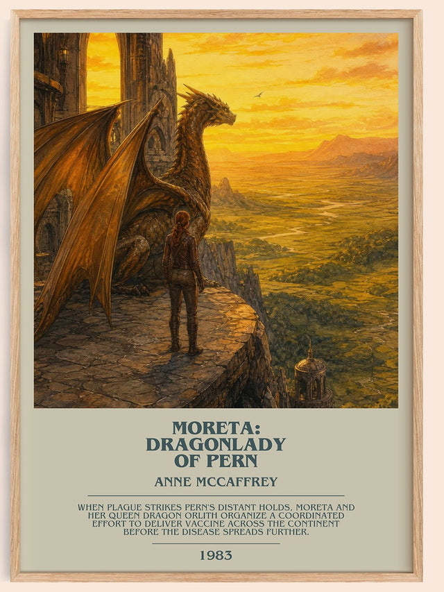 Moreta: Dragonlady of Pern Bookish Wall Art by Anne McCaffrey