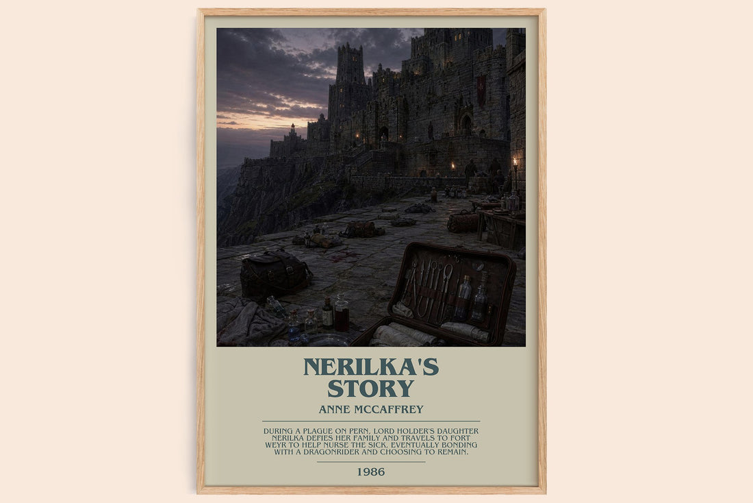 Nerilka's Story bookish book poster by Anne McCaffrey – framed literary art print