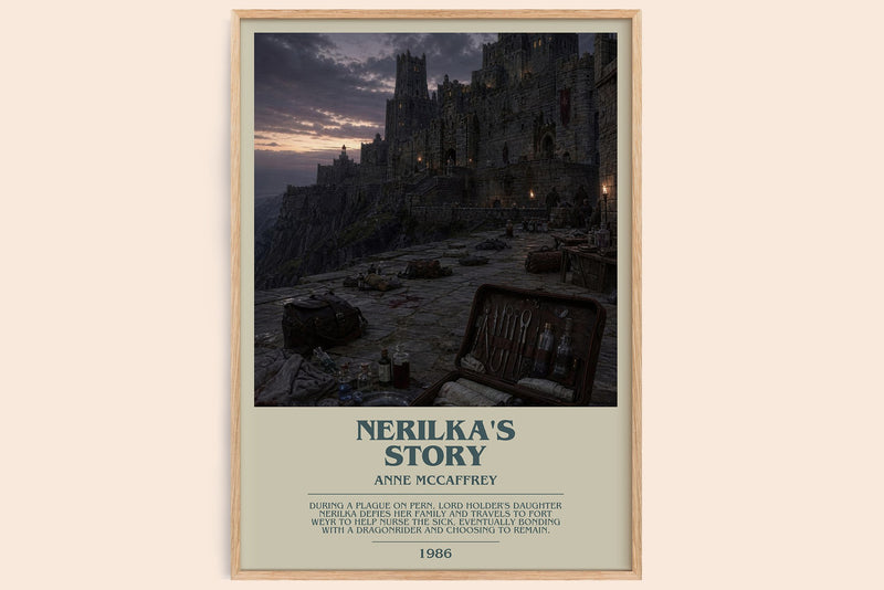 Nerilka's Story bookish book poster by Anne McCaffrey – framed literary art print