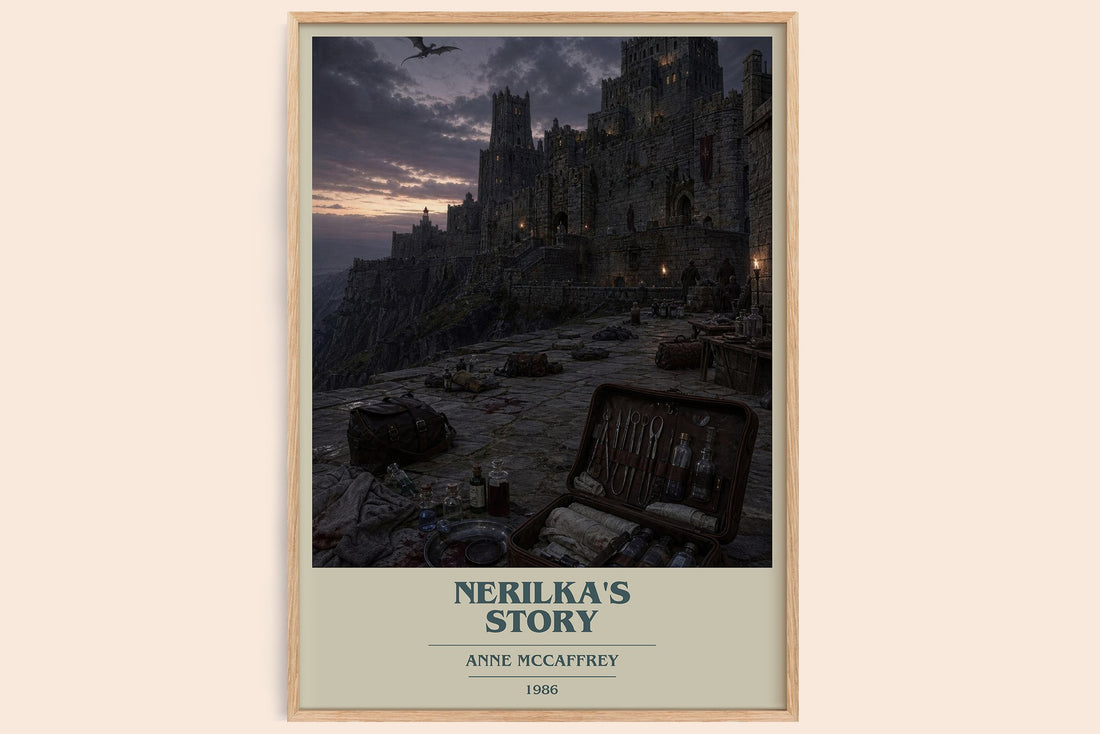Nerilka's Story book cover book poster by Anne McCaffrey – framed literary art print