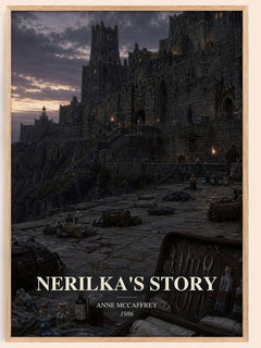 Nerilka's Story watercolour book poster by Anne McCaffrey – framed literary art print