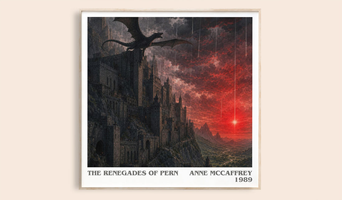 The Renegades of Pern literary book poster by Anne McCaffrey – framed literary art print