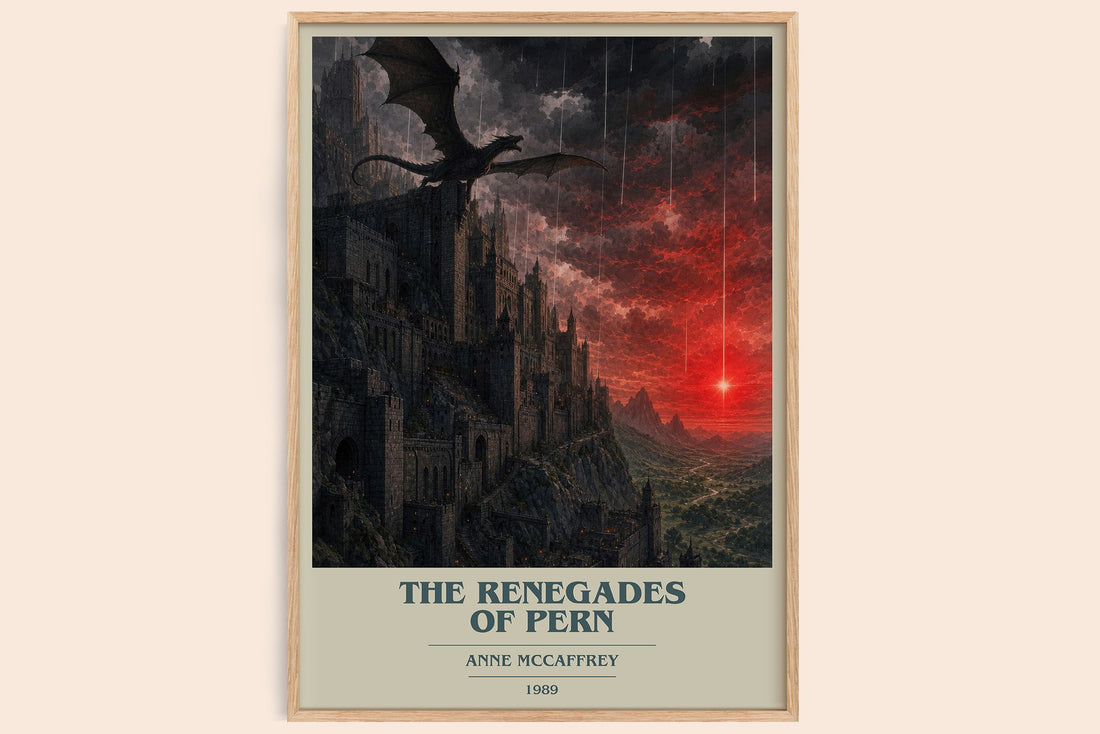 The Renegades of Pern book cover book poster by Anne McCaffrey – framed literary art print