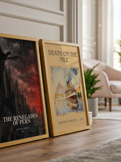 The Renegades of Pern watercolour print framed by window – literary home decor