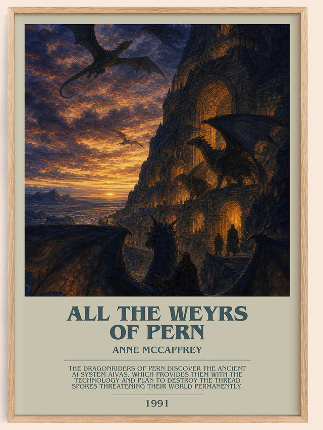 All the Weyrs of Pern Bookish Wall Art by Anne McCaffrey