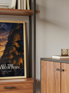 All the Weyrs of Pern book watercolour illustration paper finish options – matte satin gloss