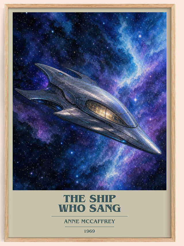 The Ship Who Sang Book Cover Poster by Anne McCaffrey