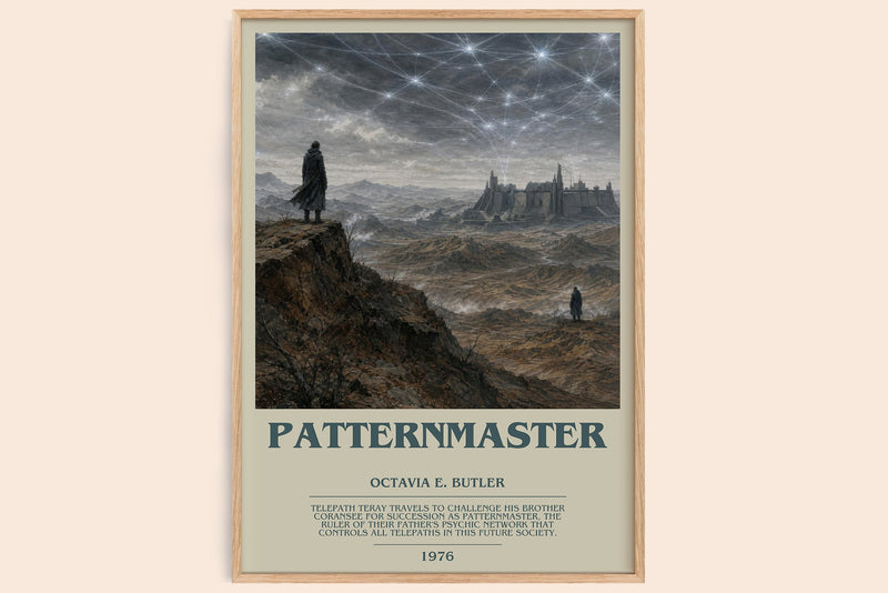 Patternmaster bookish book poster by Octavia E. Butler – framed literary art print