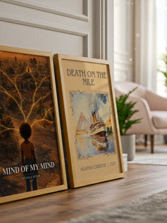 Mind of My Mind watercolour print framed by window – literary home decor