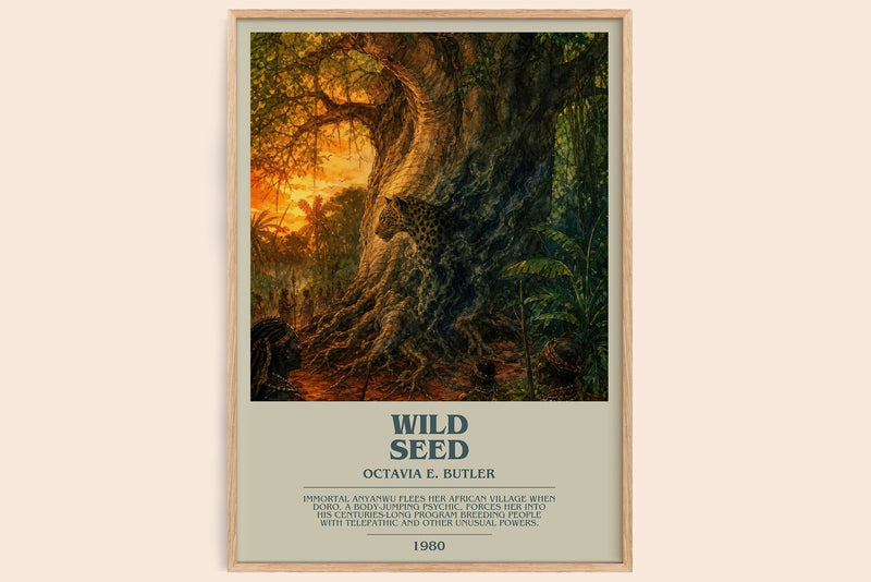Wild Seed bookish book poster by Octavia E. Butler – framed literary art print