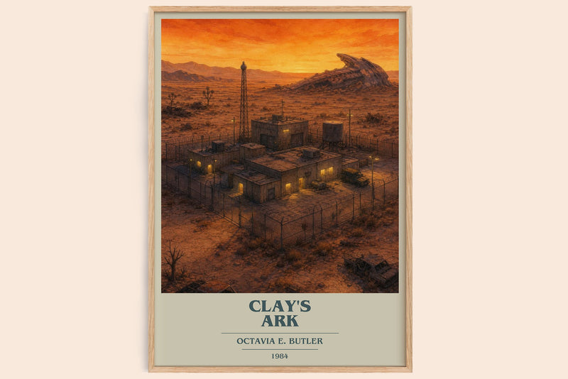 Clay's Ark book cover book poster by Octavia E. Butler – framed literary art print