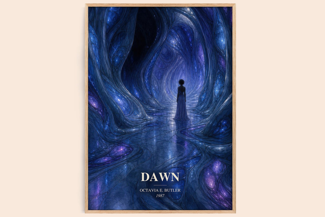 Dawn watercolour book poster by Octavia E. Butler – framed literary art print