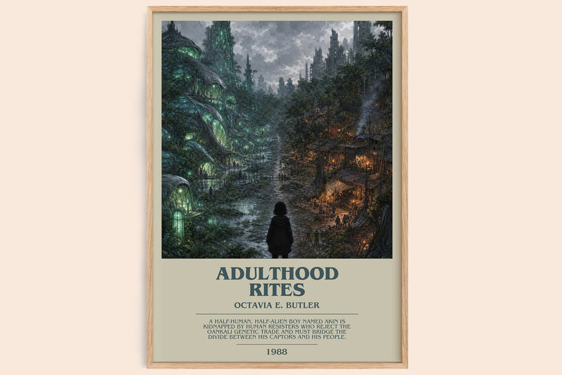 Adulthood Rites bookish book poster by Octavia E. Butler – framed literary art print