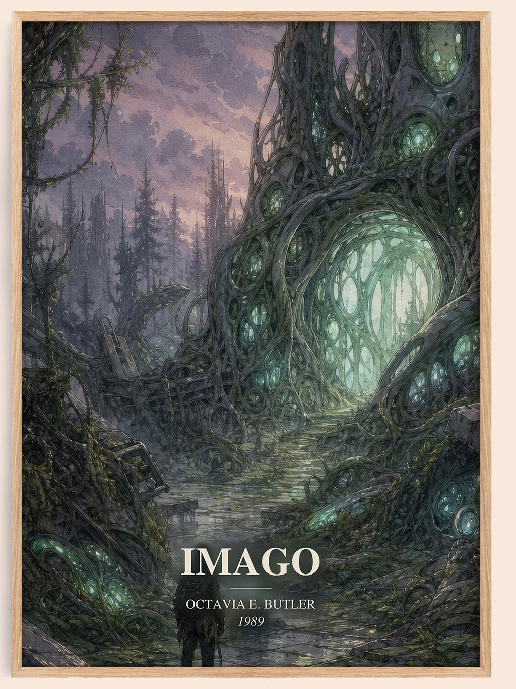Imago watercolour book poster by Octavia E. Butler – framed literary art print