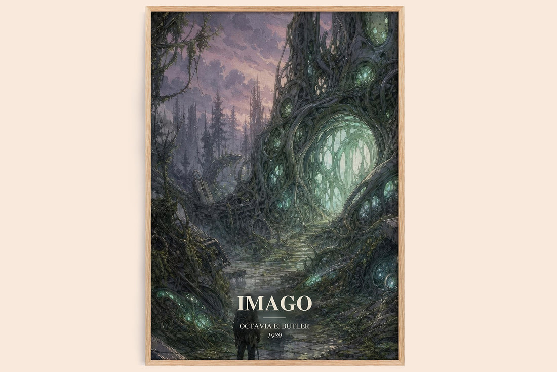 Imago watercolour book poster by Octavia E. Butler – framed literary art print
