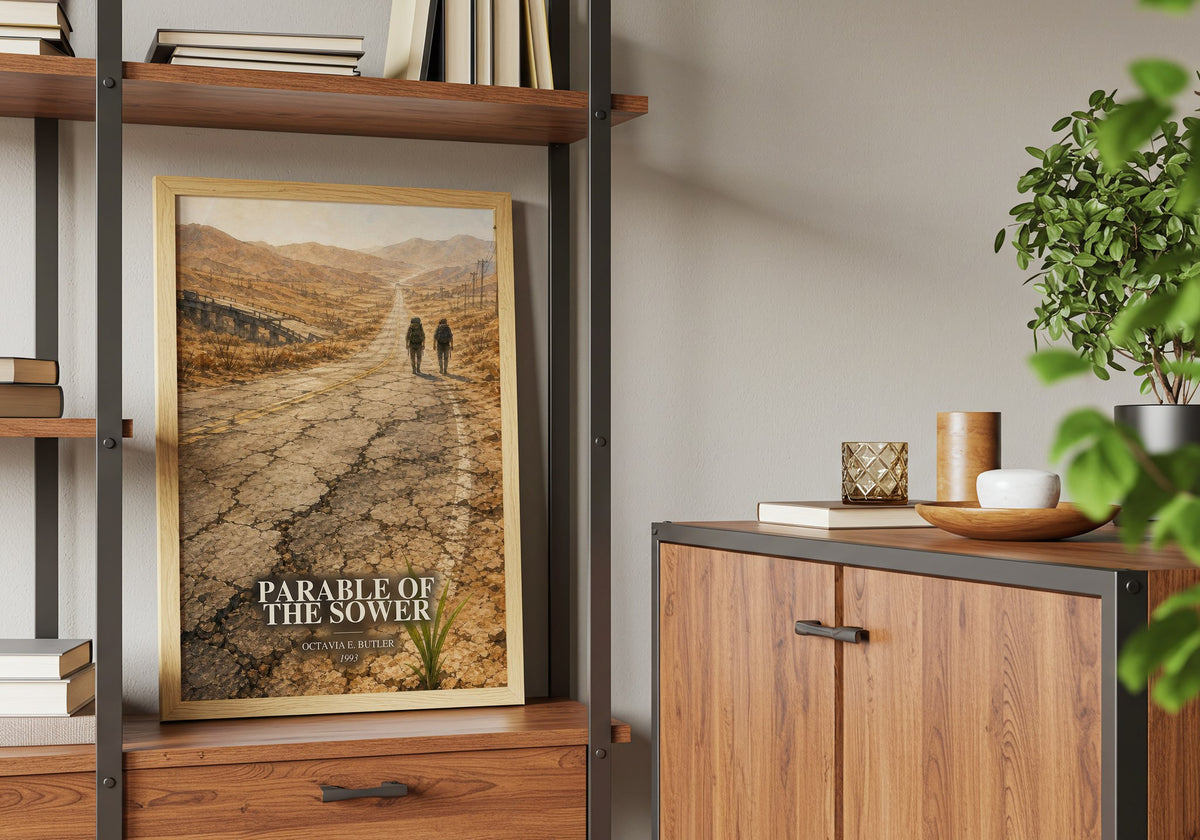 Parable of the Sower book watercolour illustration paper finish options – matte satin gloss