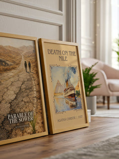 Parable of the Sower watercolour print framed by window – literary home decor