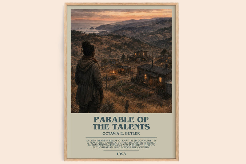 Parable of the Talents bookish book poster by Octavia E. Butler – framed literary art print