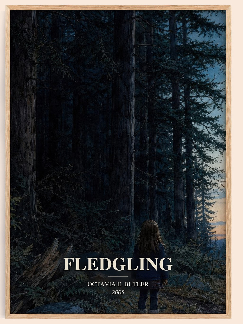 Fledgling watercolour book poster by Octavia E. Butler – framed literary art print