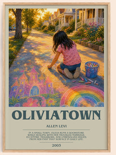 Oliviatown Bookish Wall Art by Allen Levi – framed poster